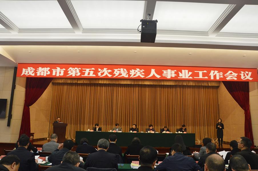 成都milan米兰(中国)体育官方网站集团董事长刘荣富在第五次残疾人事业工作会议上发言