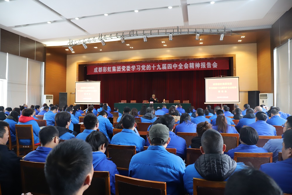 成都milan米兰(中国)体育官方网站集团党委学习党的十九届四中全会精神报告会